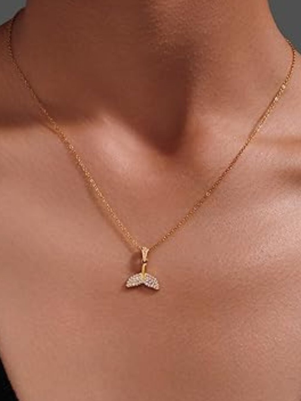 Neiman Marcus 14K Gold Plated Mermaid Tail Necklace